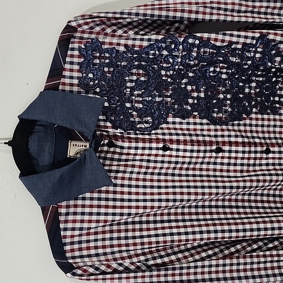 Antonio Marras Check Embellished Shirt (SZ 40) - Picture 3 of 17